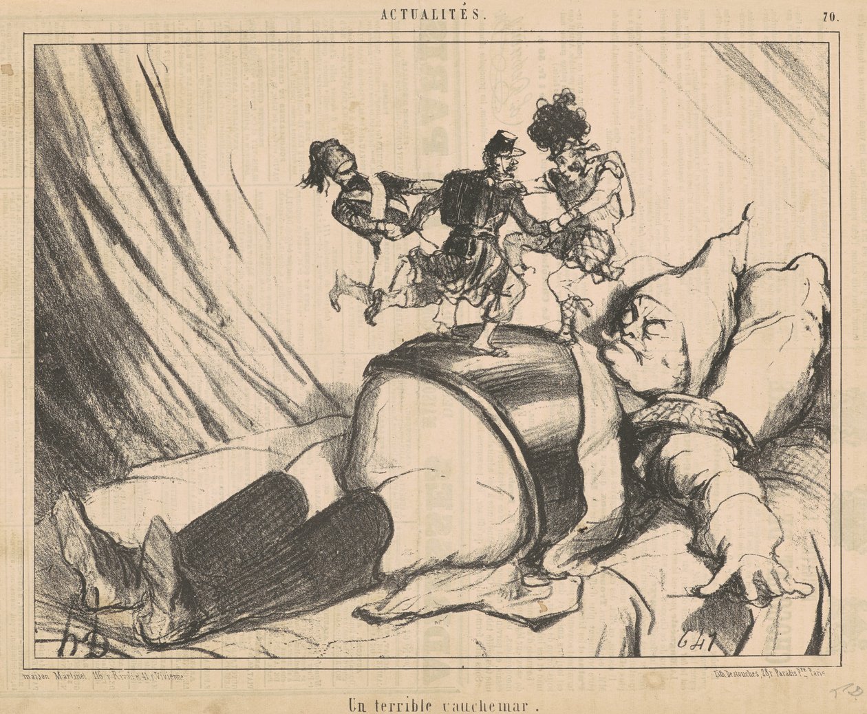 Straszny koszmar autorstwa Honoré Daumier
