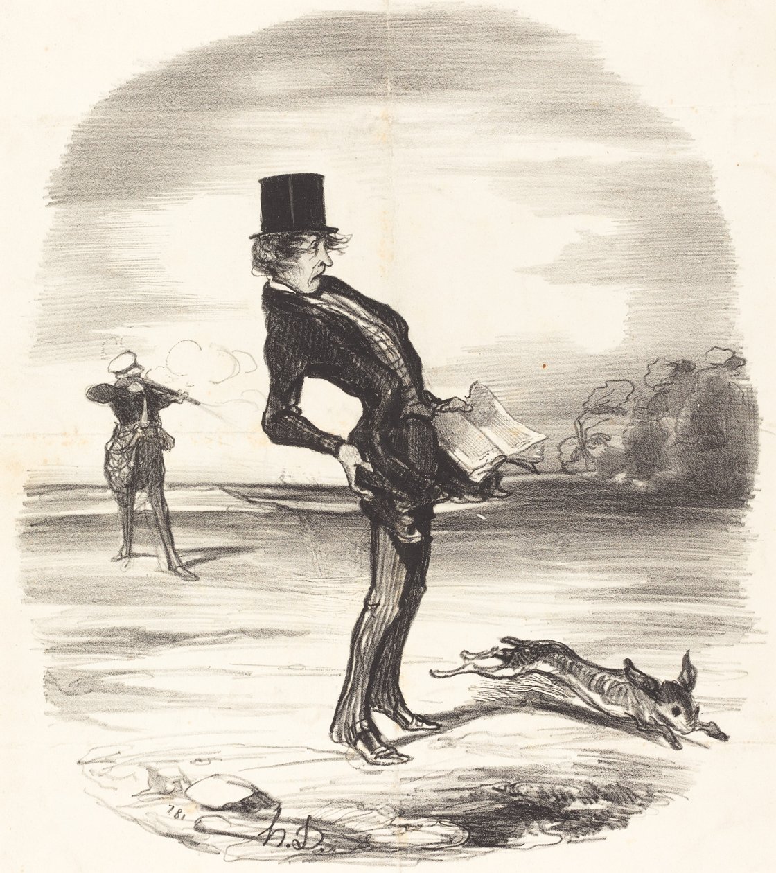 Przemieszczony ładunek autorstwa Honoré Daumier
