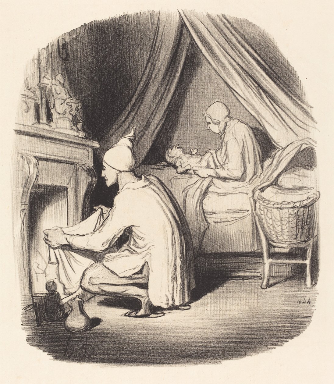 Gorączkowa noc autorstwa Honoré Daumier