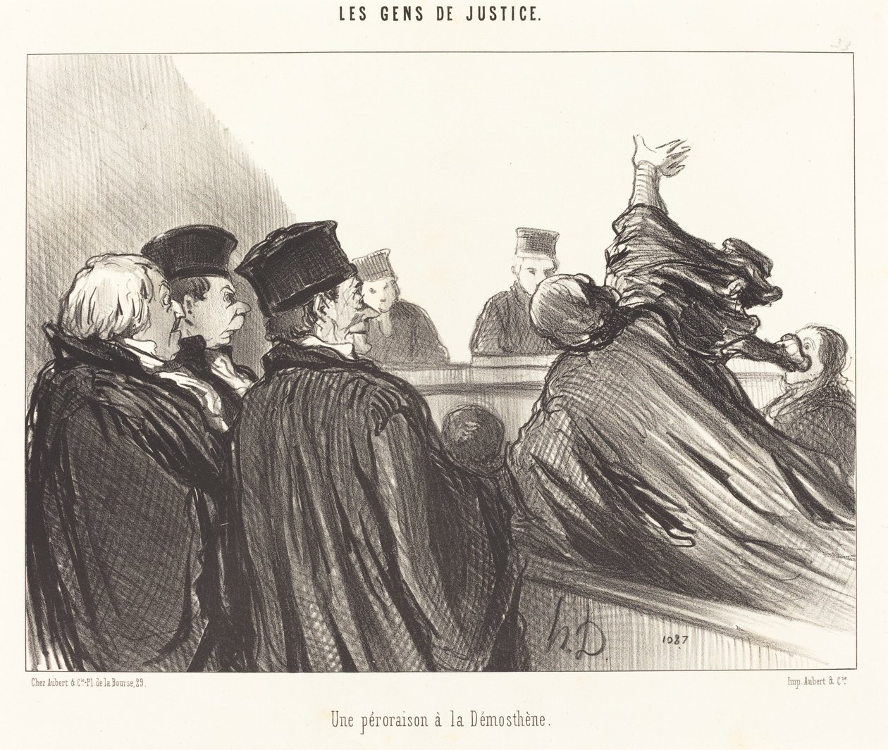 Peroracja a la Demostenes autorstwa Honoré Daumier