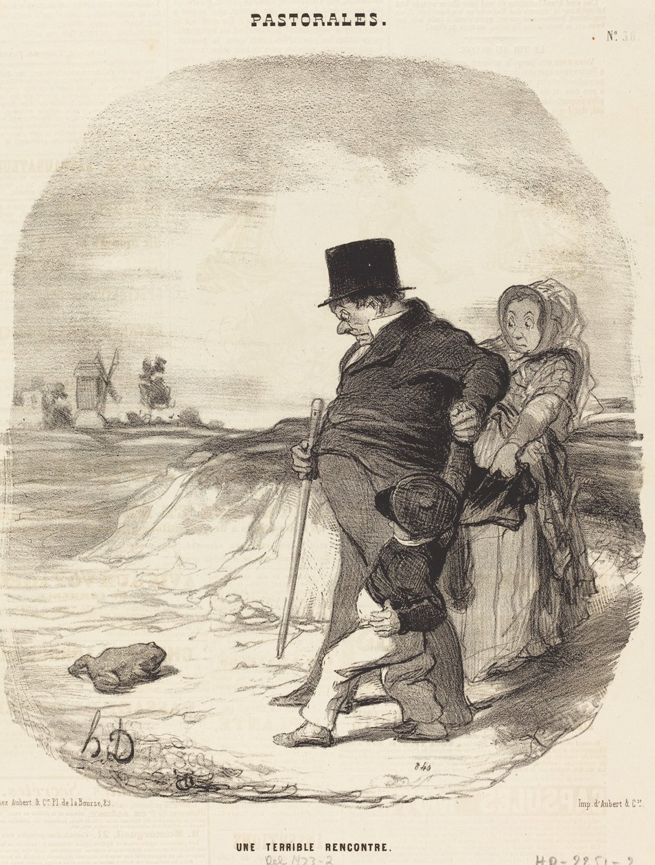 Straszne spotkanie autorstwa Honoré Daumier
