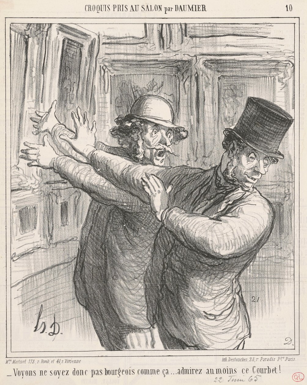 Zobaczmy... przynajmniej podziwiaj tego Courbeta! ... autorstwa Honoré Daumier