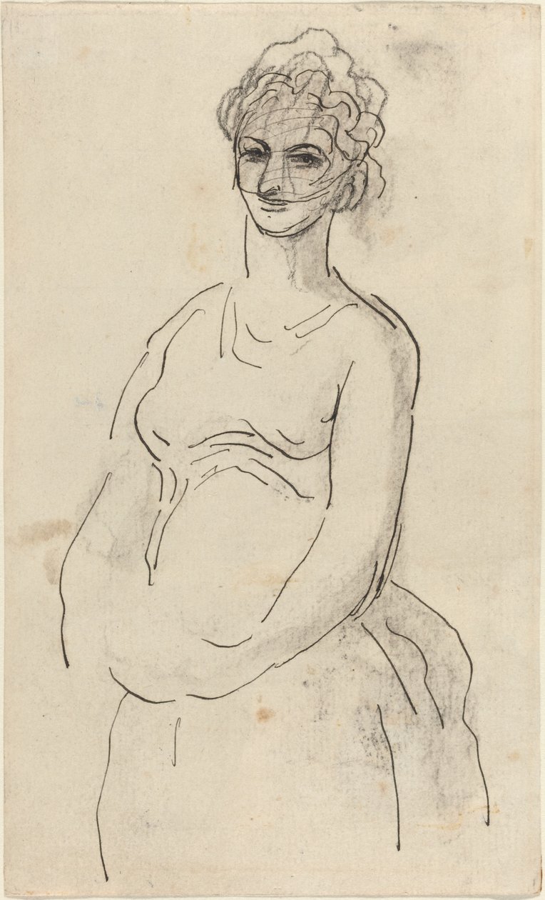 Kobieta z welonem autorstwa Honoré Daumier