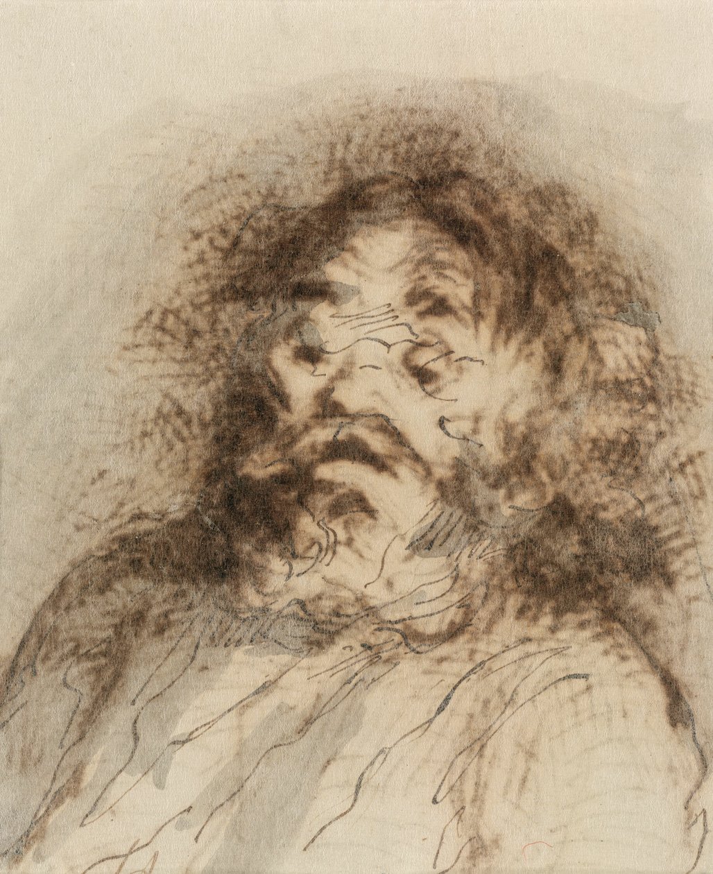 Brodaty mężczyzna autorstwa Honoré Victorin Daumier