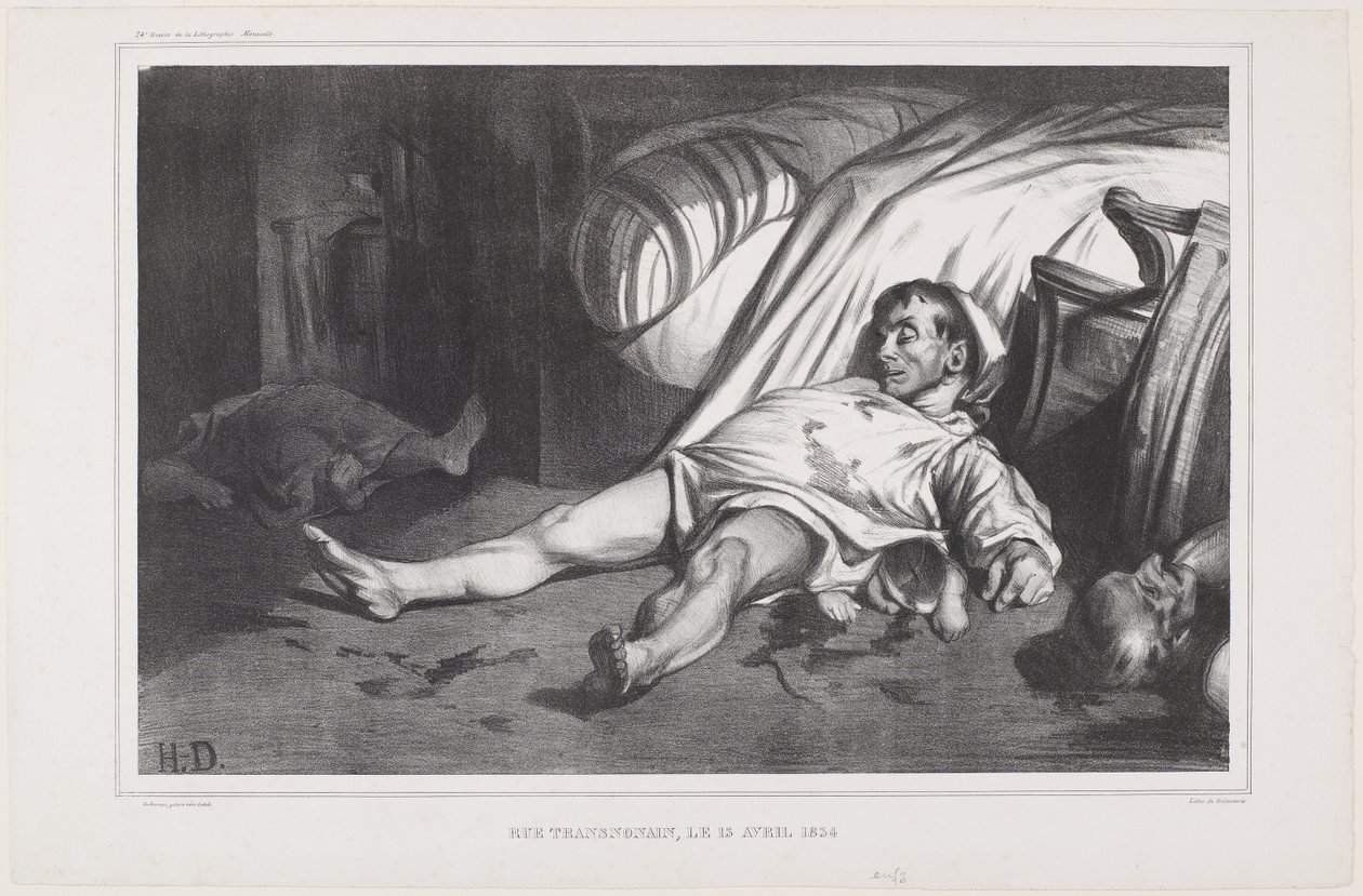 Rue Transnonain, 15 kwietnia 1834 r. autorstwa Honoré Daumier