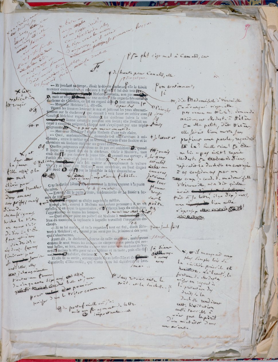 Dowody (s.174) „Modeste Mignon” poprawione przez autora, 1844 autorstwa Honore de Balzac