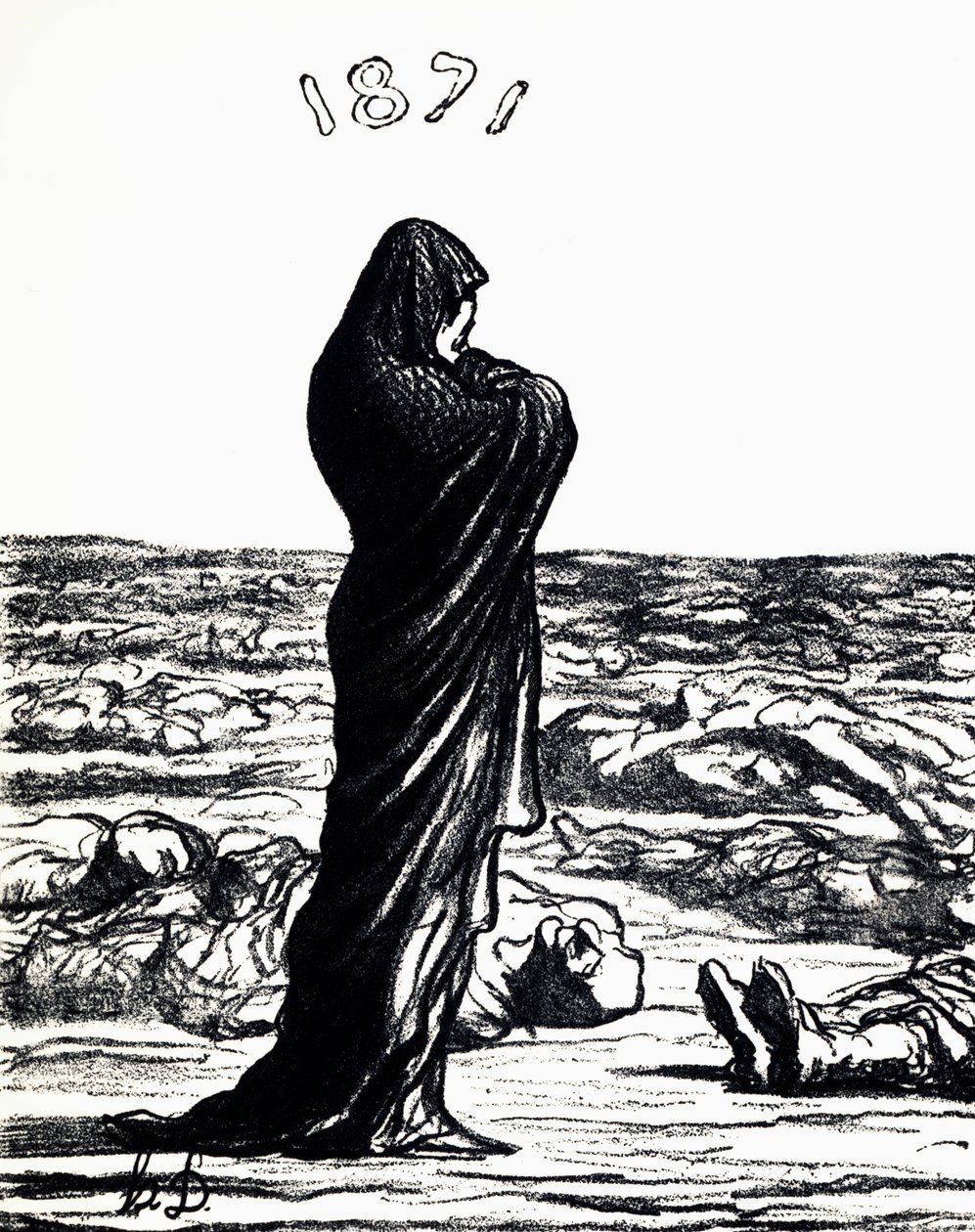 1871, Alegoria (lito) autorstwa Honoré Daumier