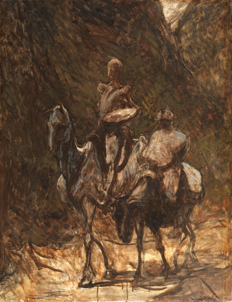 Don Kichot i Sancho Pansa autorstwa Honoré Daumier