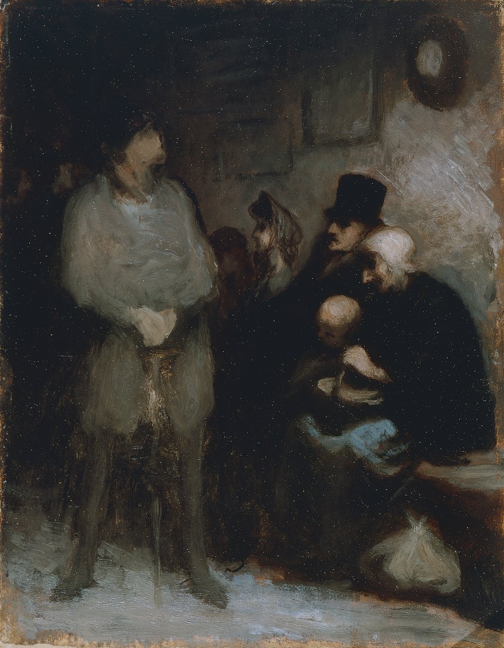 Poczekalnia autorstwa Honoré Daumier