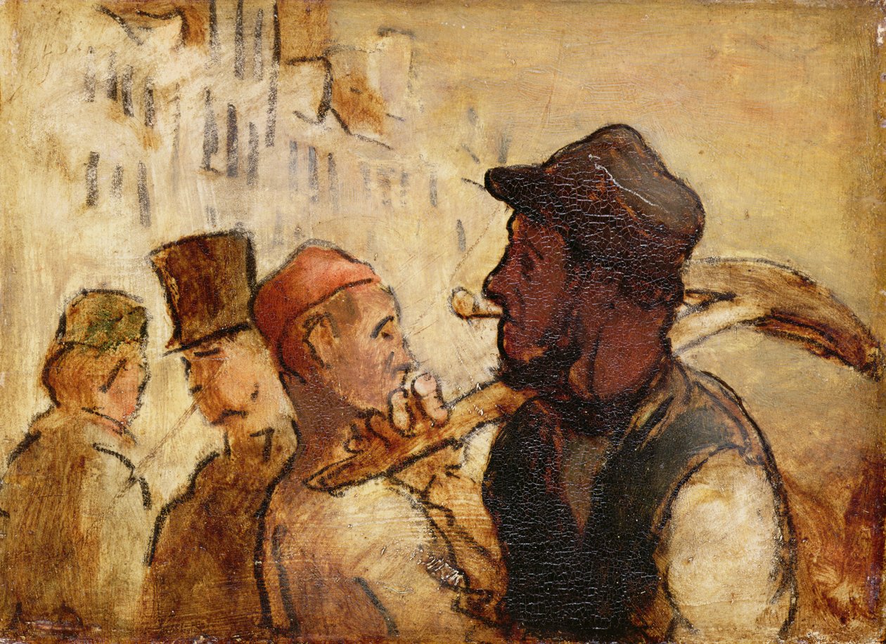 Robotnicy na ulicy autorstwa Honoré Daumier