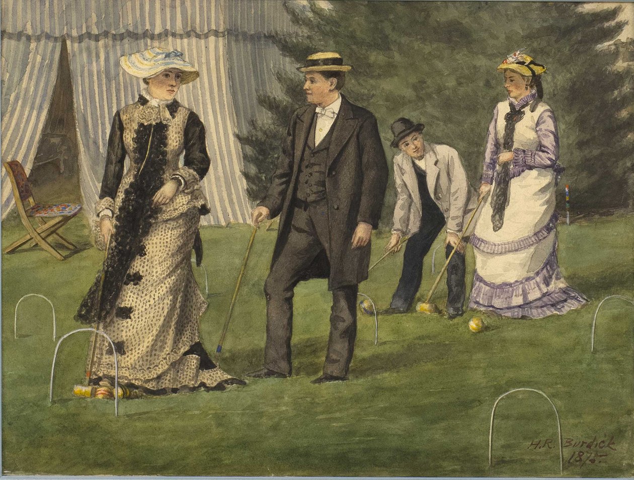 Gra w krokieta, 1875. autorstwa Horace Robbin Burdick