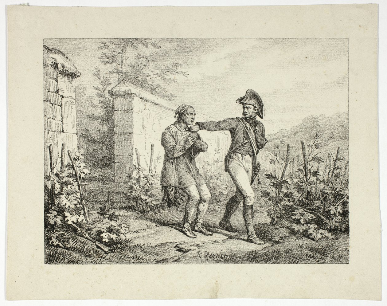 Aresztowanie kłusownika autorstwa Emile Jean Horace Vernet