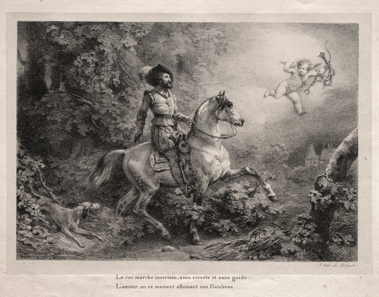 Henryk IV, król Francji. autorstwa Emile Jean Horace Vernet