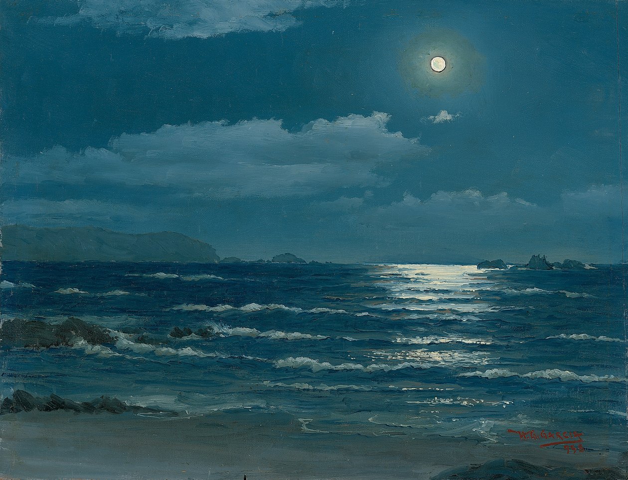 Pełnia Księżyca, Pichilemu, Chile, 1958 autorstwa Horacio G. Garcia
