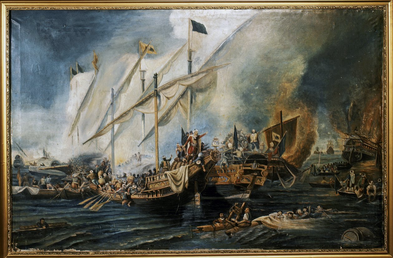 OTTOMAN EMPIRE: Bitwa o Prevezę autorstwa Hovhannes Umed Behzad