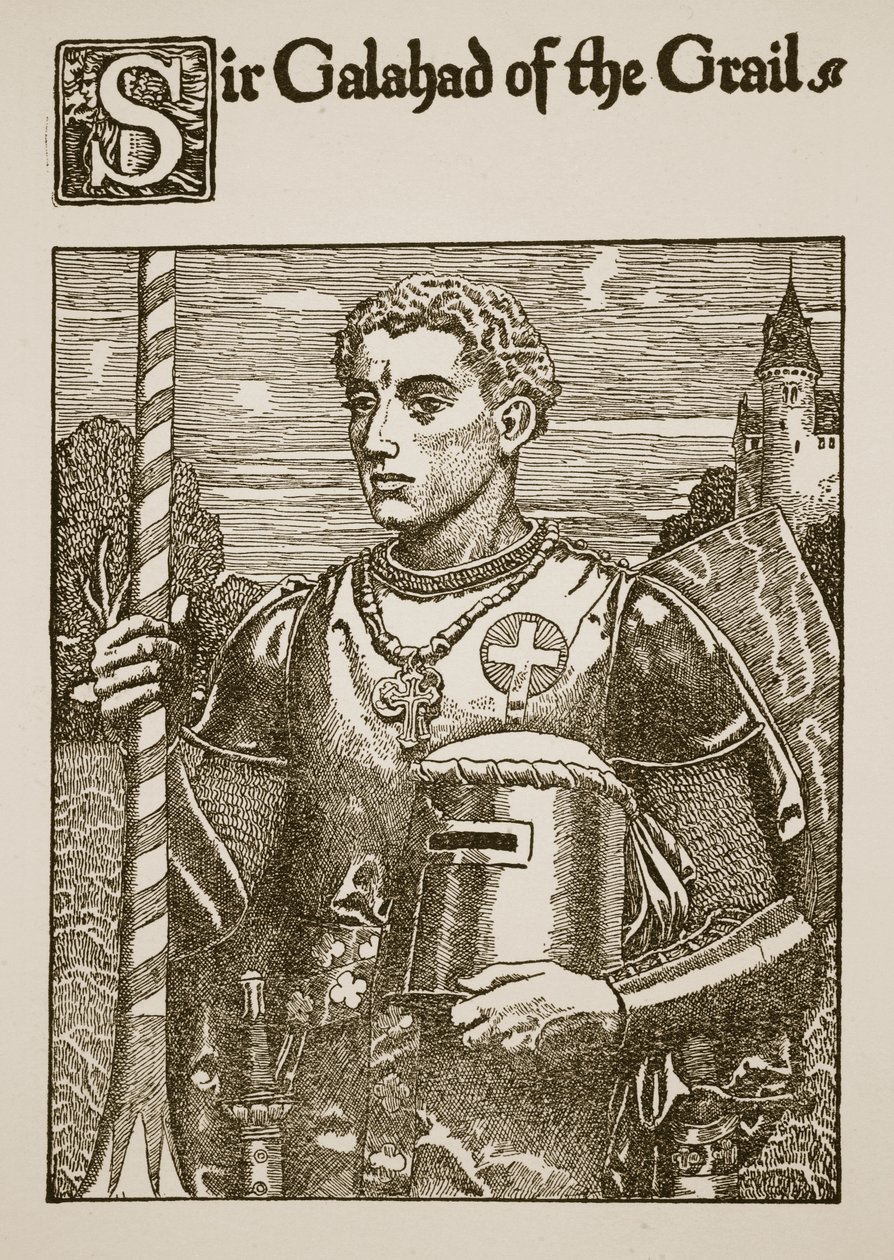Sir Galahad z Graalem, ilustracja z 