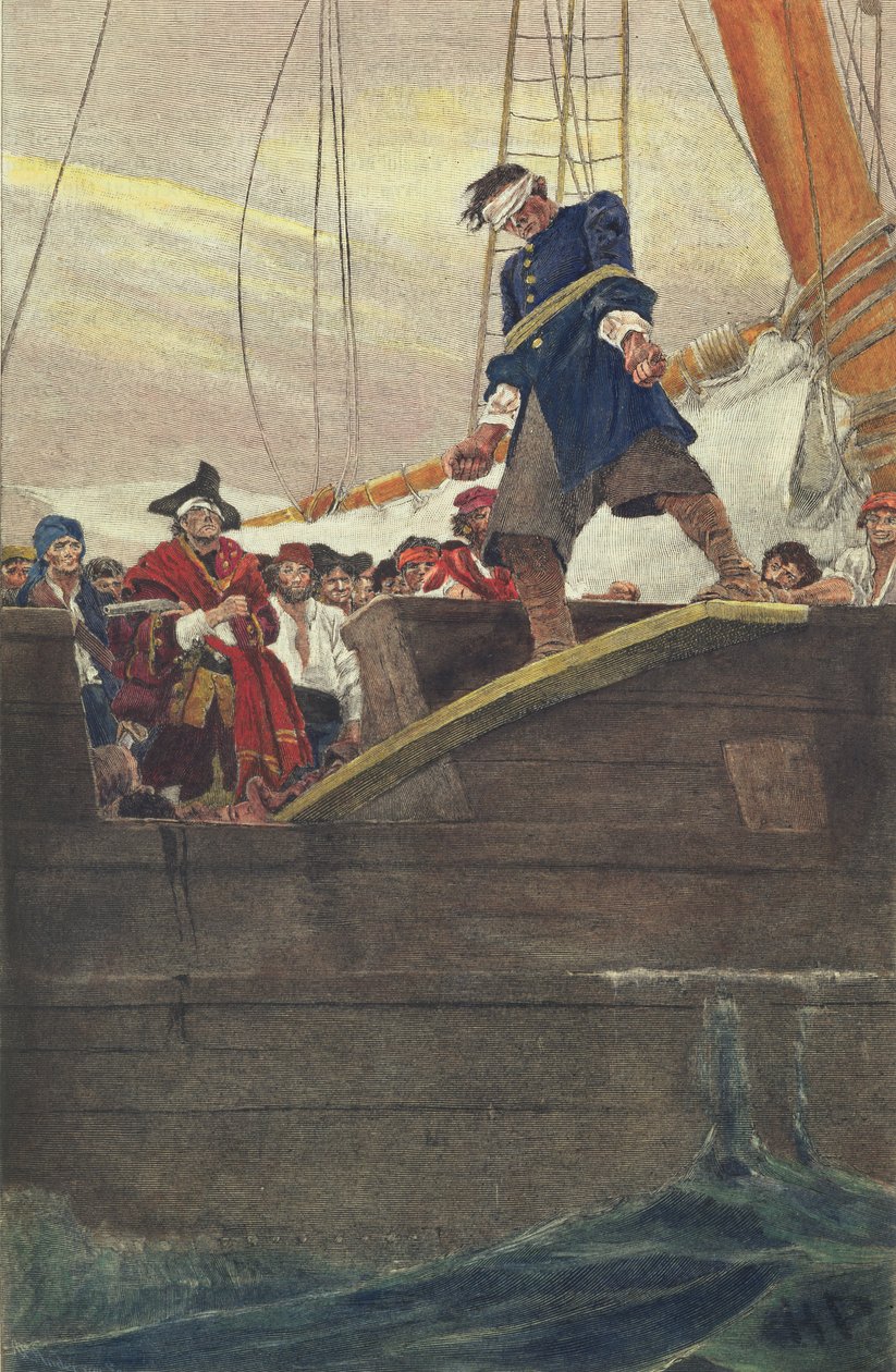 Walking the Plank, grawerowane przez Anderson autorstwa Howard Pyle