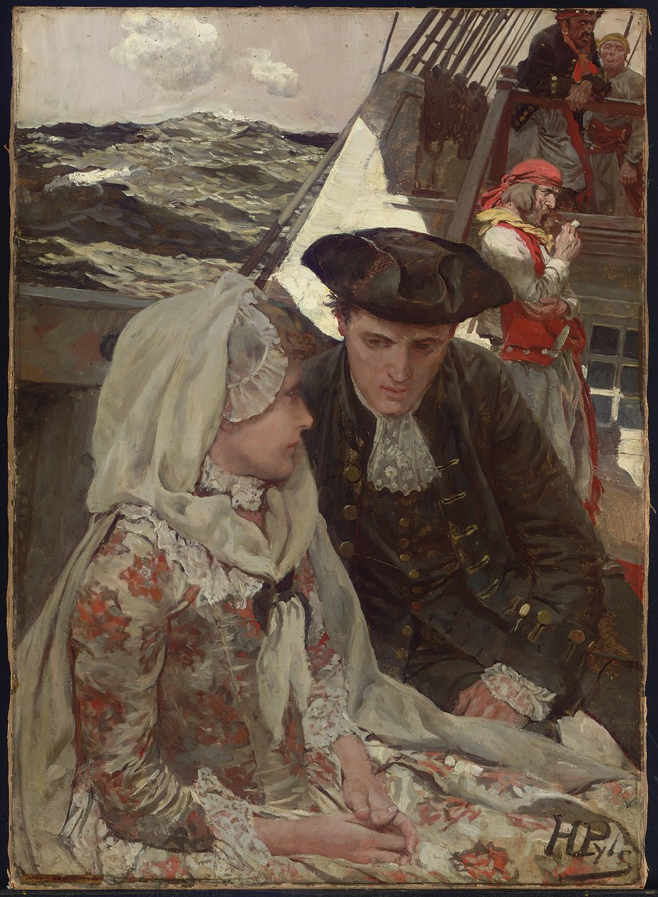 Pocieszające słowa (olej na płótnie) autorstwa Howard Pyle