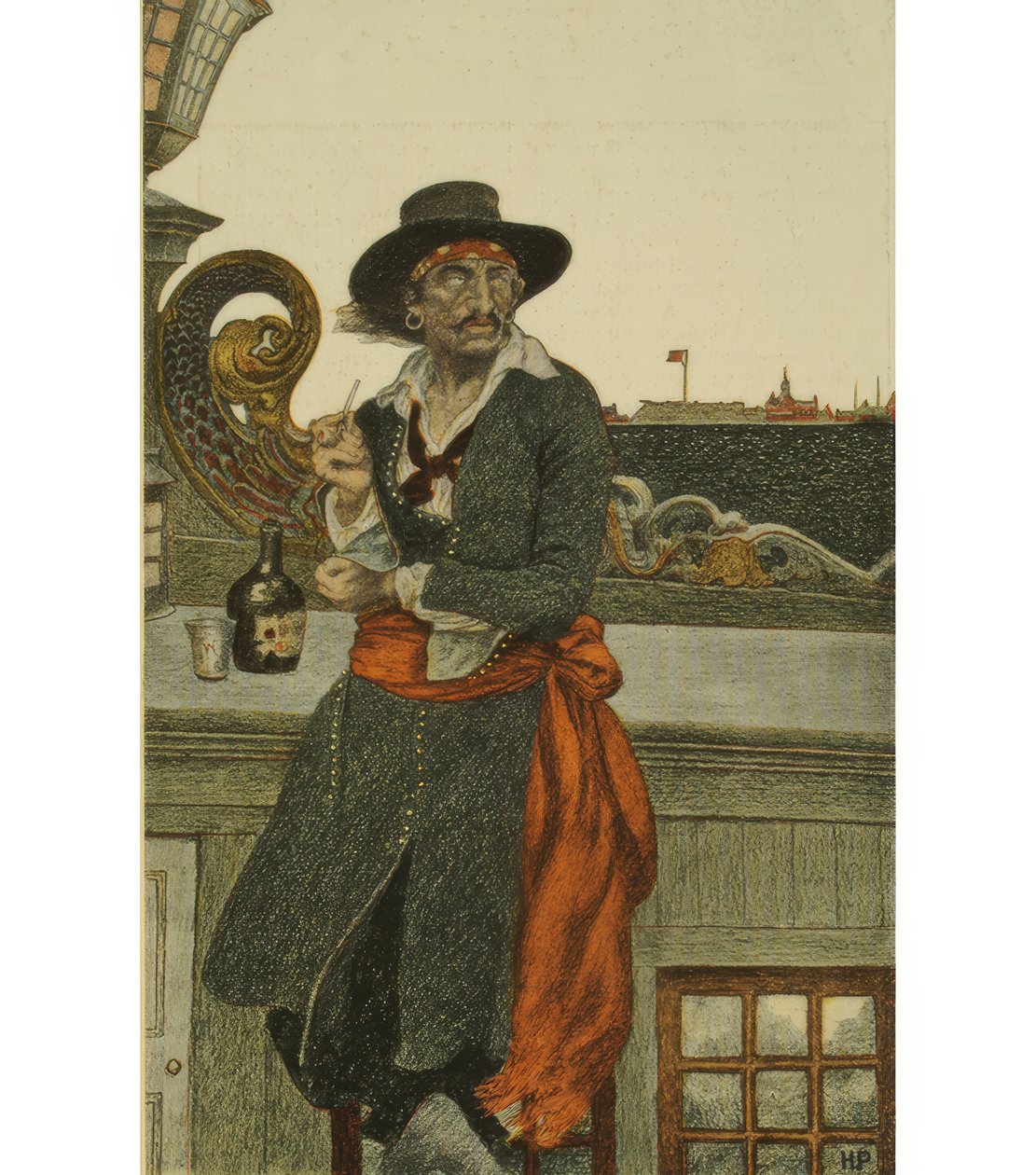 Kidd na pokładzie "Adventure Galley" autorstwa Howard Pyle