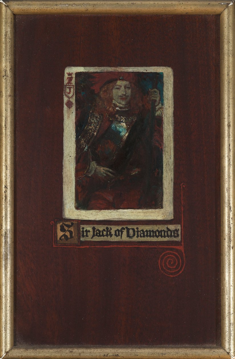 Sir Jack of Diamonds (olej na panelu) autorstwa Howard Pyle