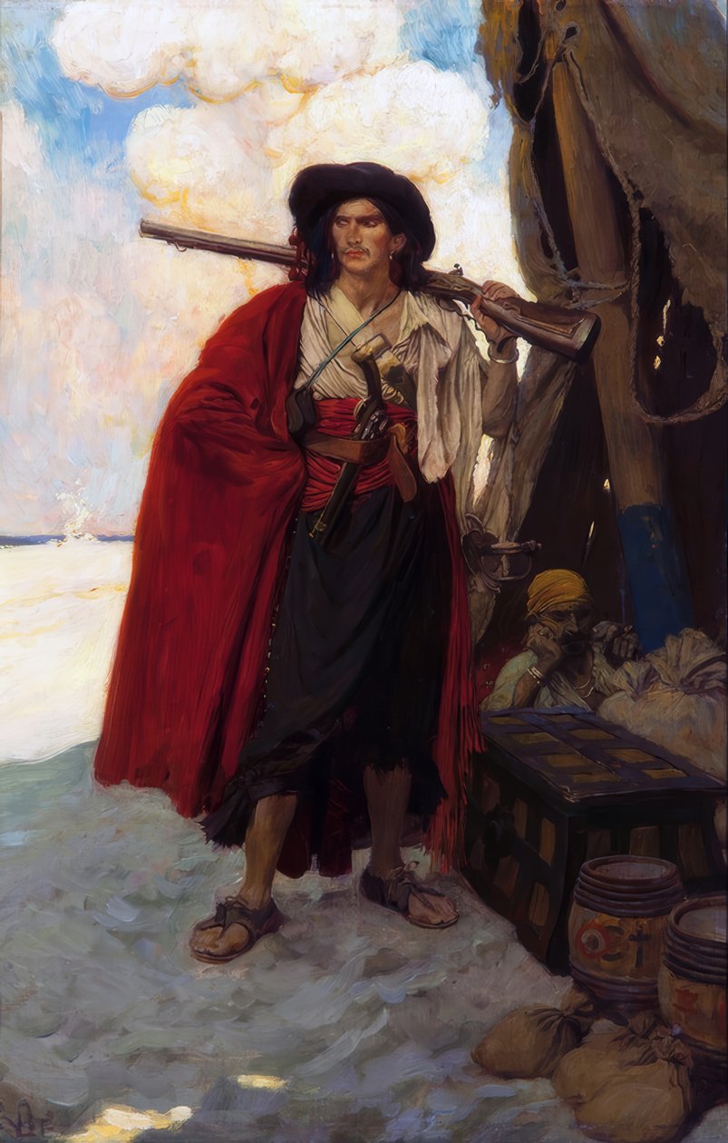 Korsarz był malowniczym człowiekiem autorstwa Howard Pyle