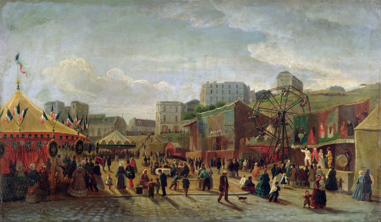 Targi, Place Saint-Pierre, Montmartre w 1861 r. autorstwa Hubert