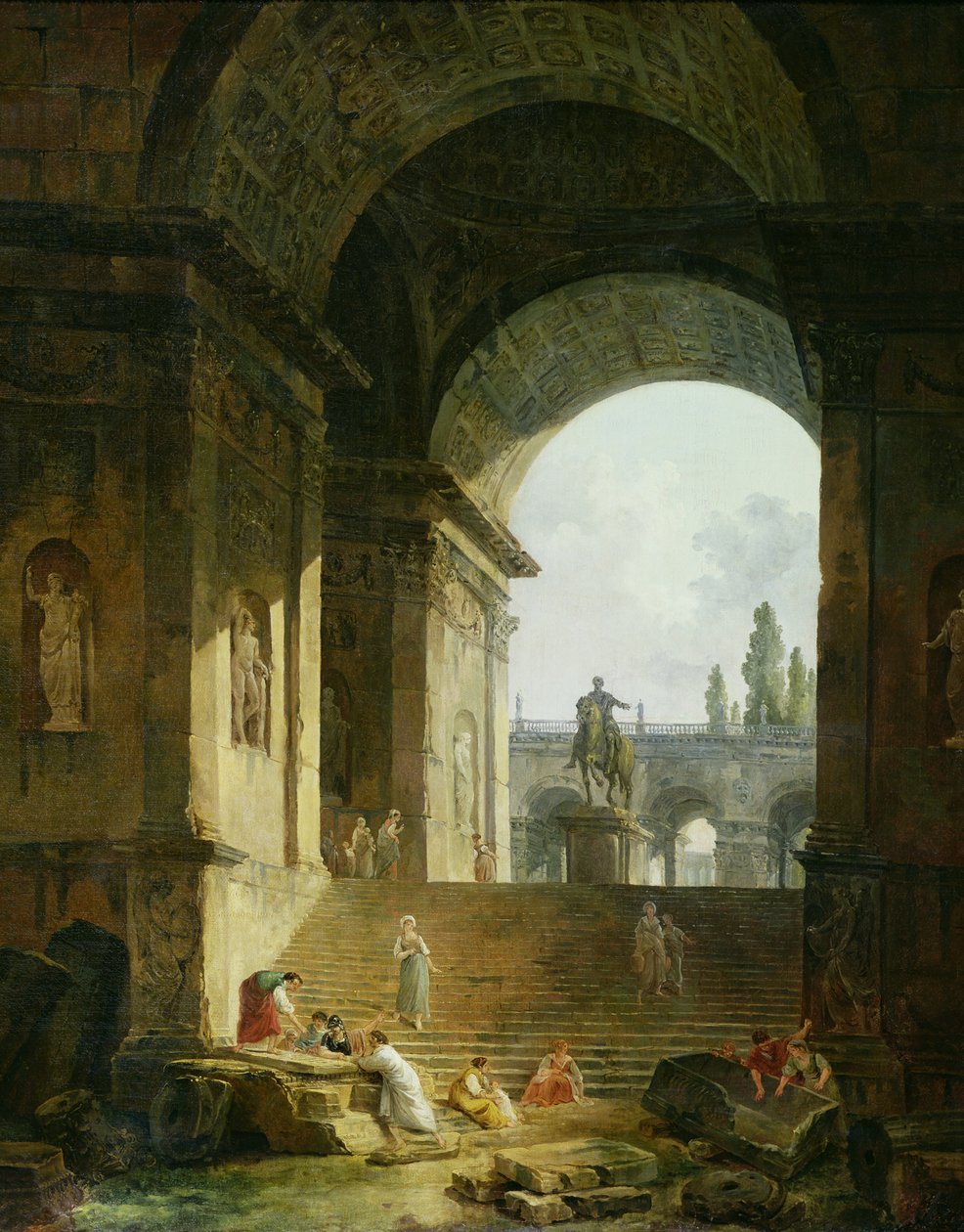 د کیپیټل پولی په زړه پوری منظره autorstwa Hubert Robert