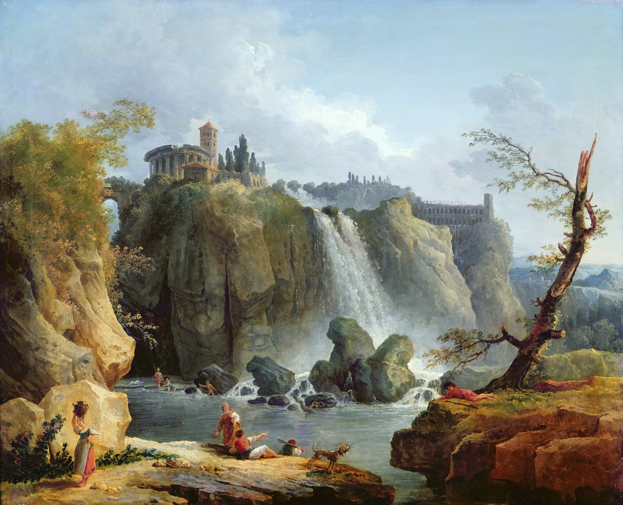 Upadki Tivoli, 1768 autorstwa Hubert Robert
