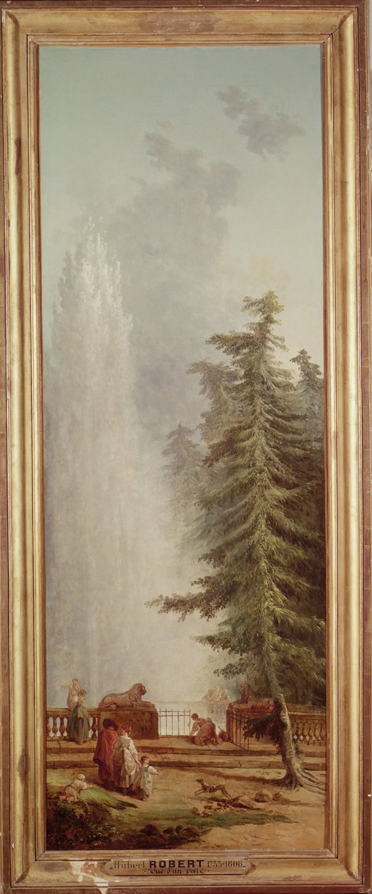 Widok na park, 1783 autorstwa Hubert Robert