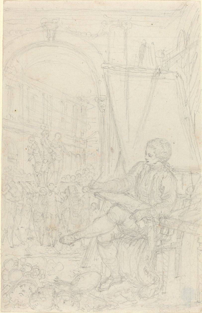 Autoportret autorstwa Hubert Francois Gravelot