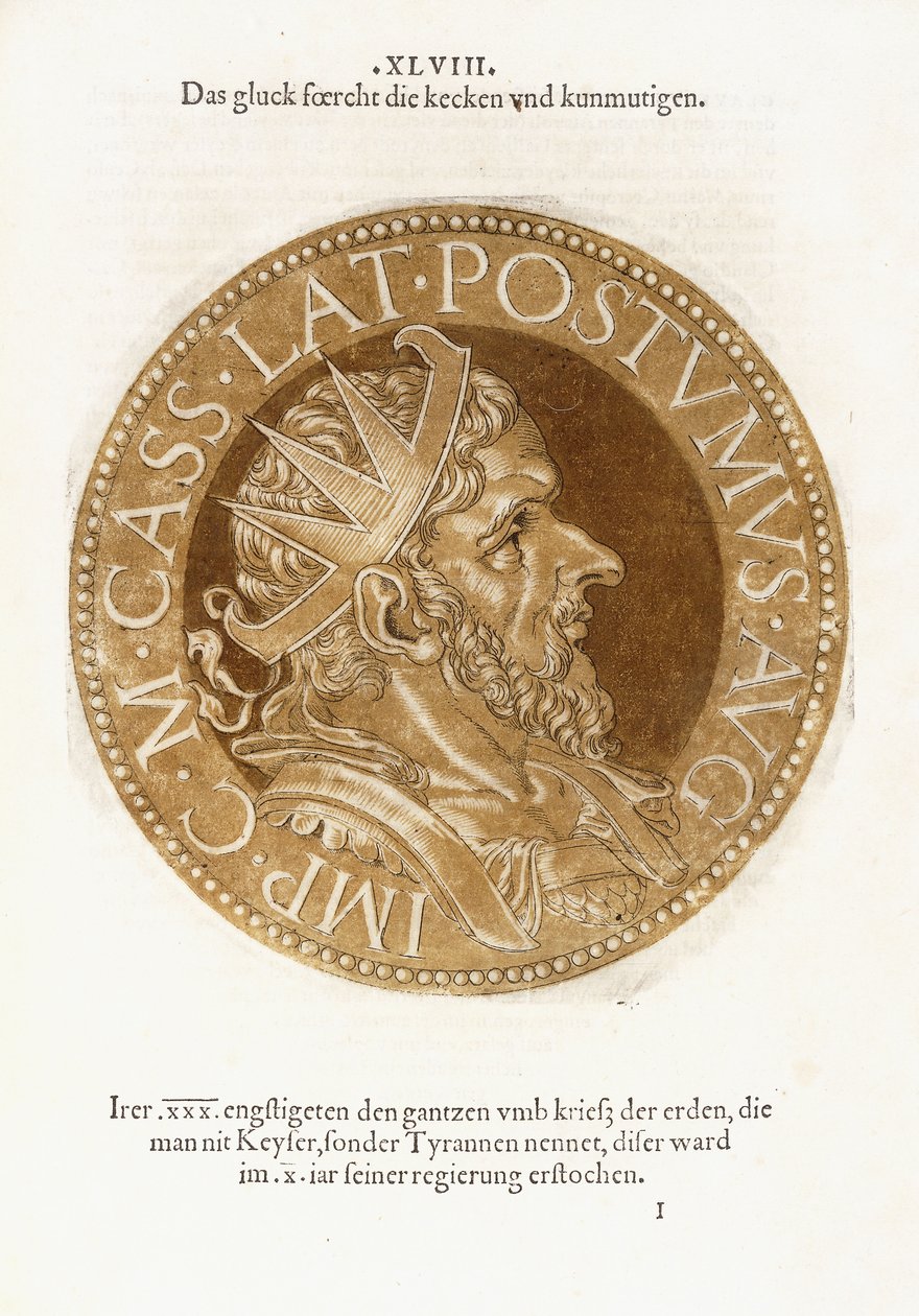 Marcus Cassianus Latinus Postumus autorstwa Hubert Goltzius