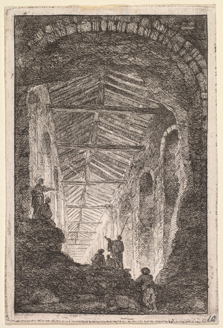 Wieczory w Rzymie: Galeria Antyczna, 1763-1764. autorstwa Hubert Robert