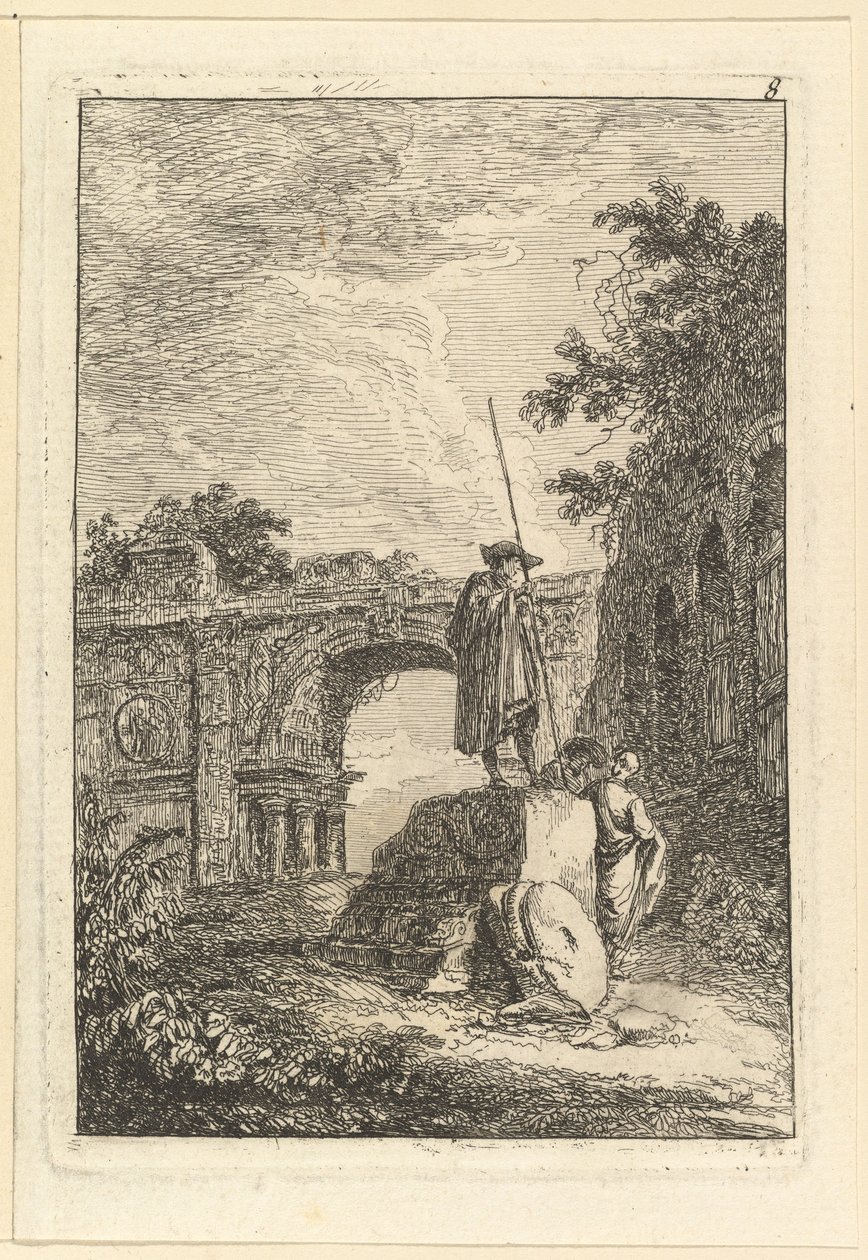 Łuk Triumfalny.n.d. autorstwa Hubert Robert