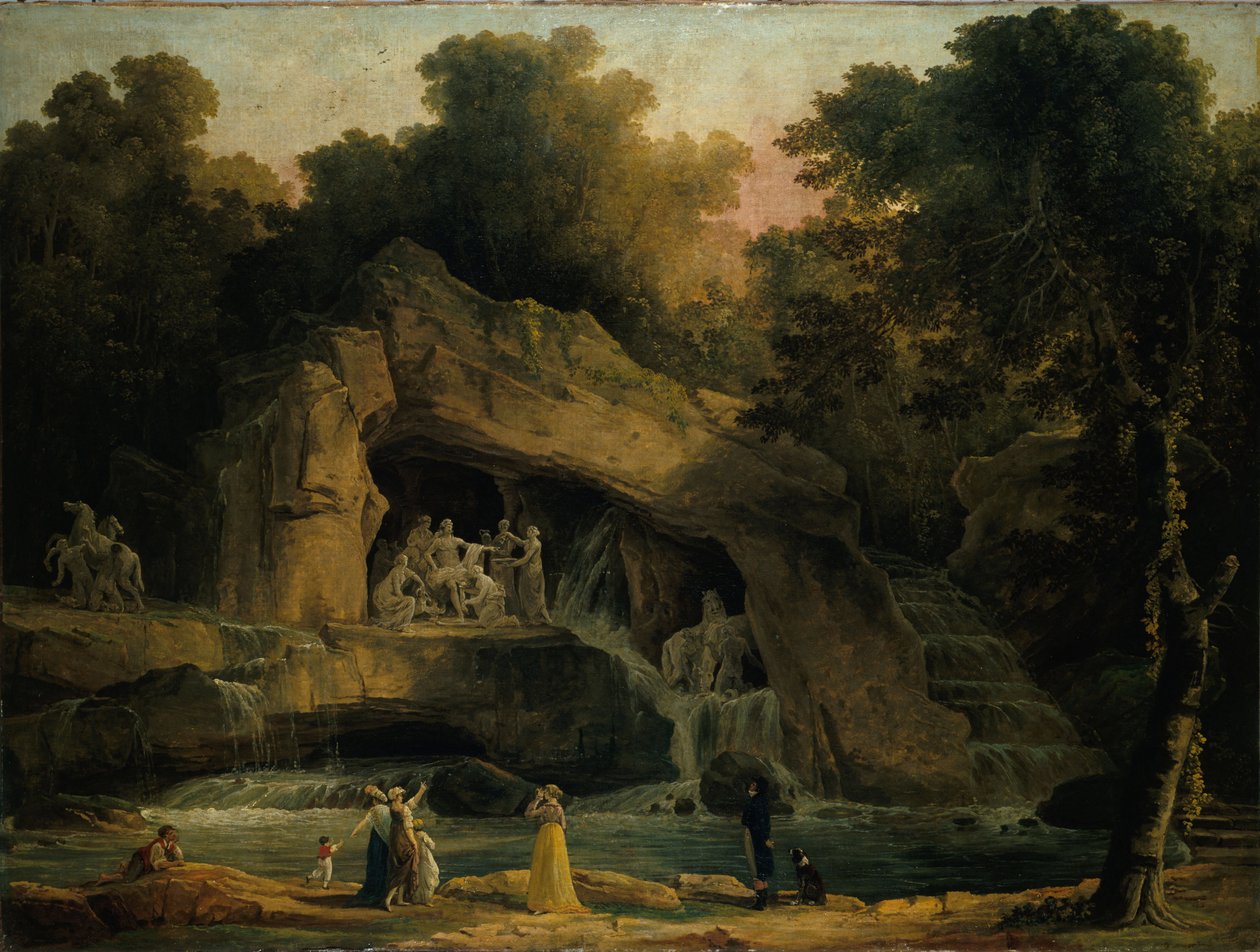 Łaźnie Apolla w Wersalu, 1803. autorstwa Hubert Robert