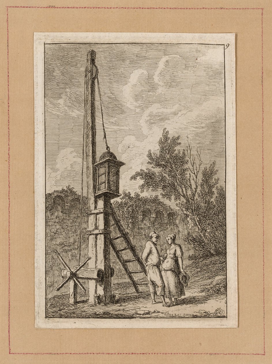 Płyta dziewiąta z Wieczorów w Rzymie autorstwa Hubert Robert