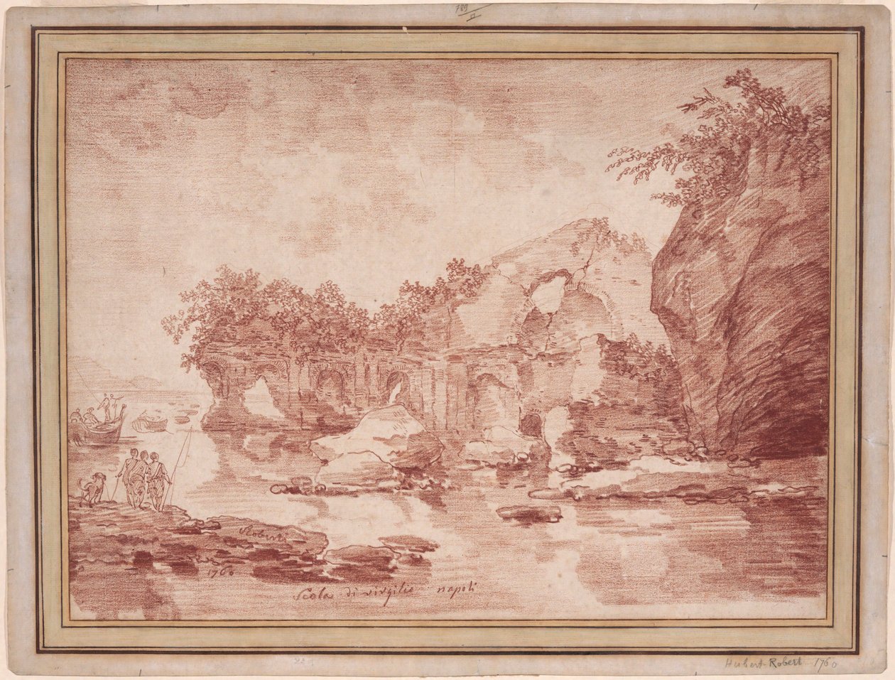 Ruiny na morzu w pobliżu Neapolu: autorstwa Hubert Robert