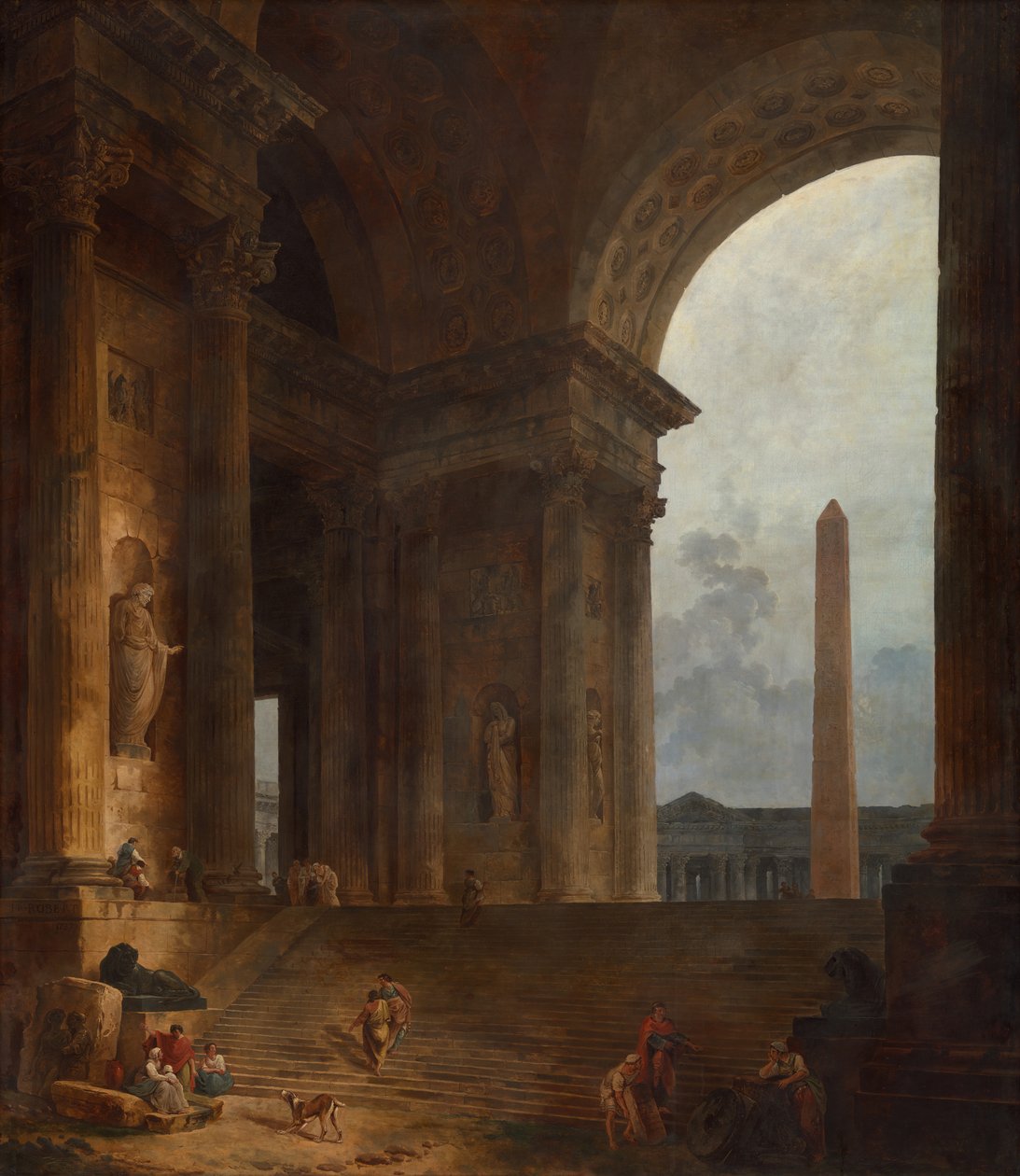 Obelisk, 178788. autorstwa Hubert Robert