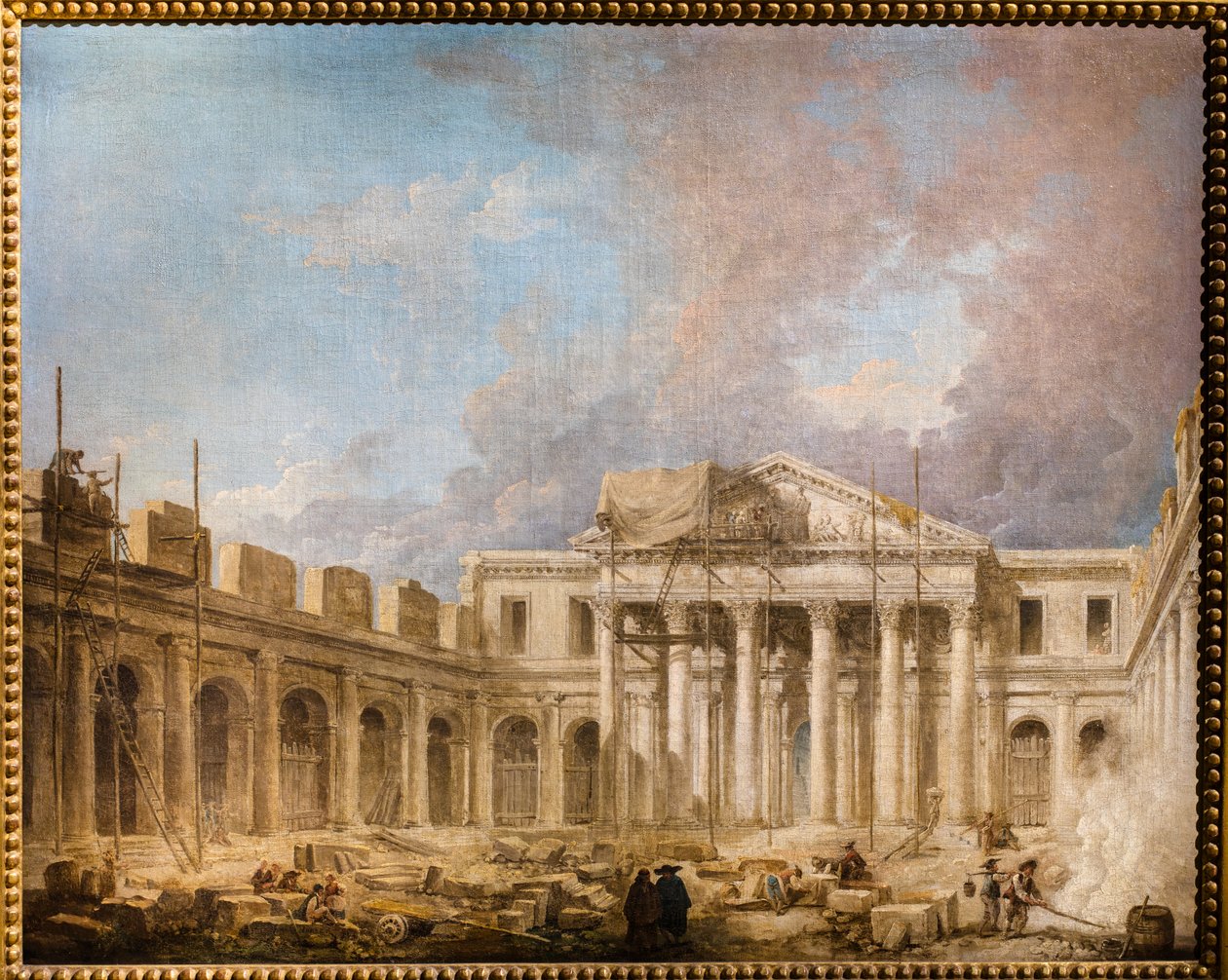 Szkoła chirurgii w budowie autorstwa Hubert Robert