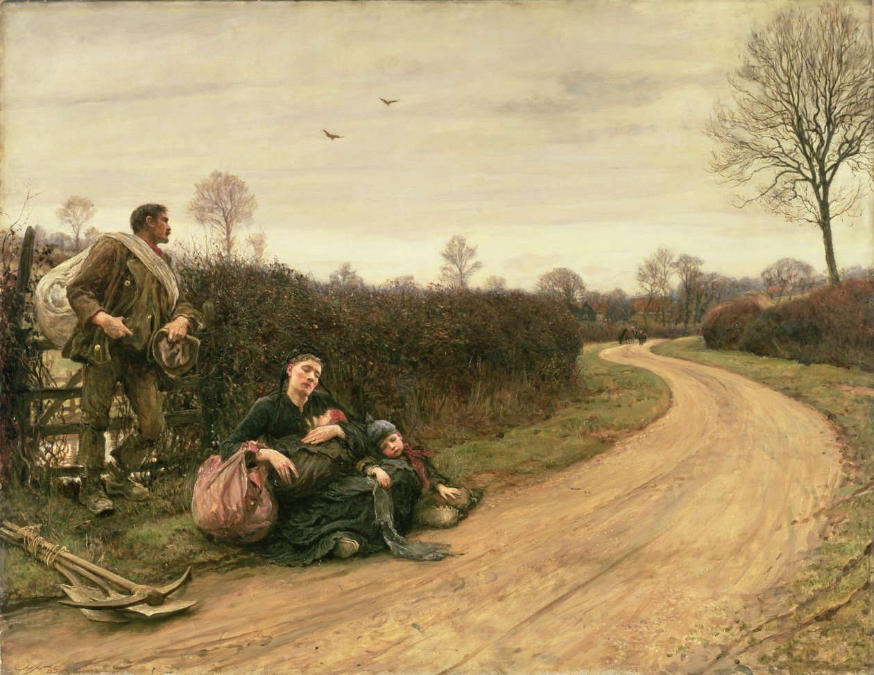 Trudne czasy autorstwa Hubert von Herkomer