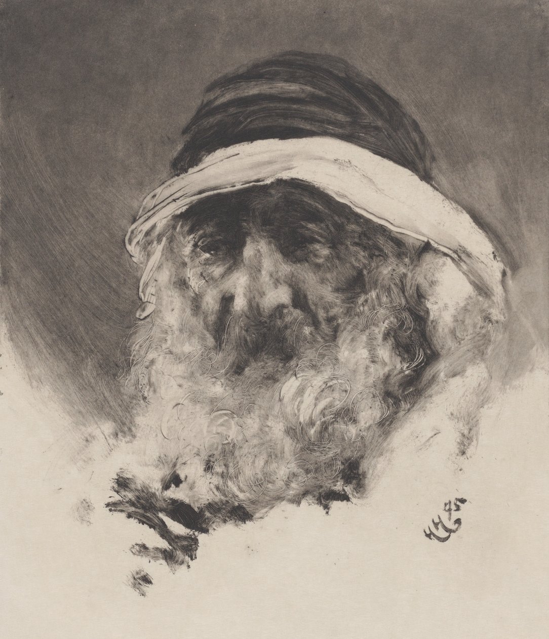Studium głowy arabskiej, 1895. autorstwa Hubert von Herkomer