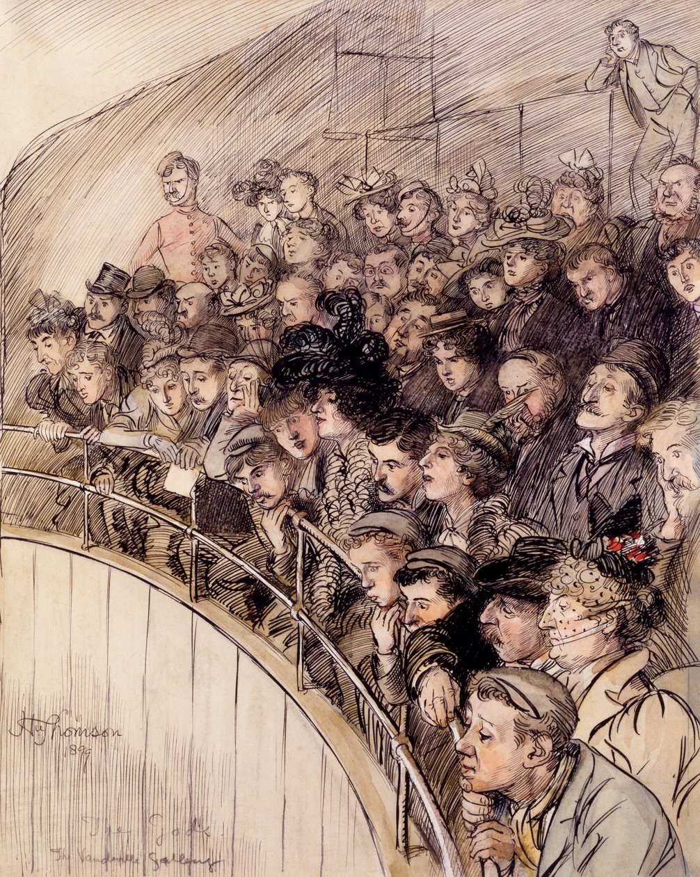 Bogowie, Galeria Wodewil, 1899 (tusz na papierze) autorstwa Hugh Thomson