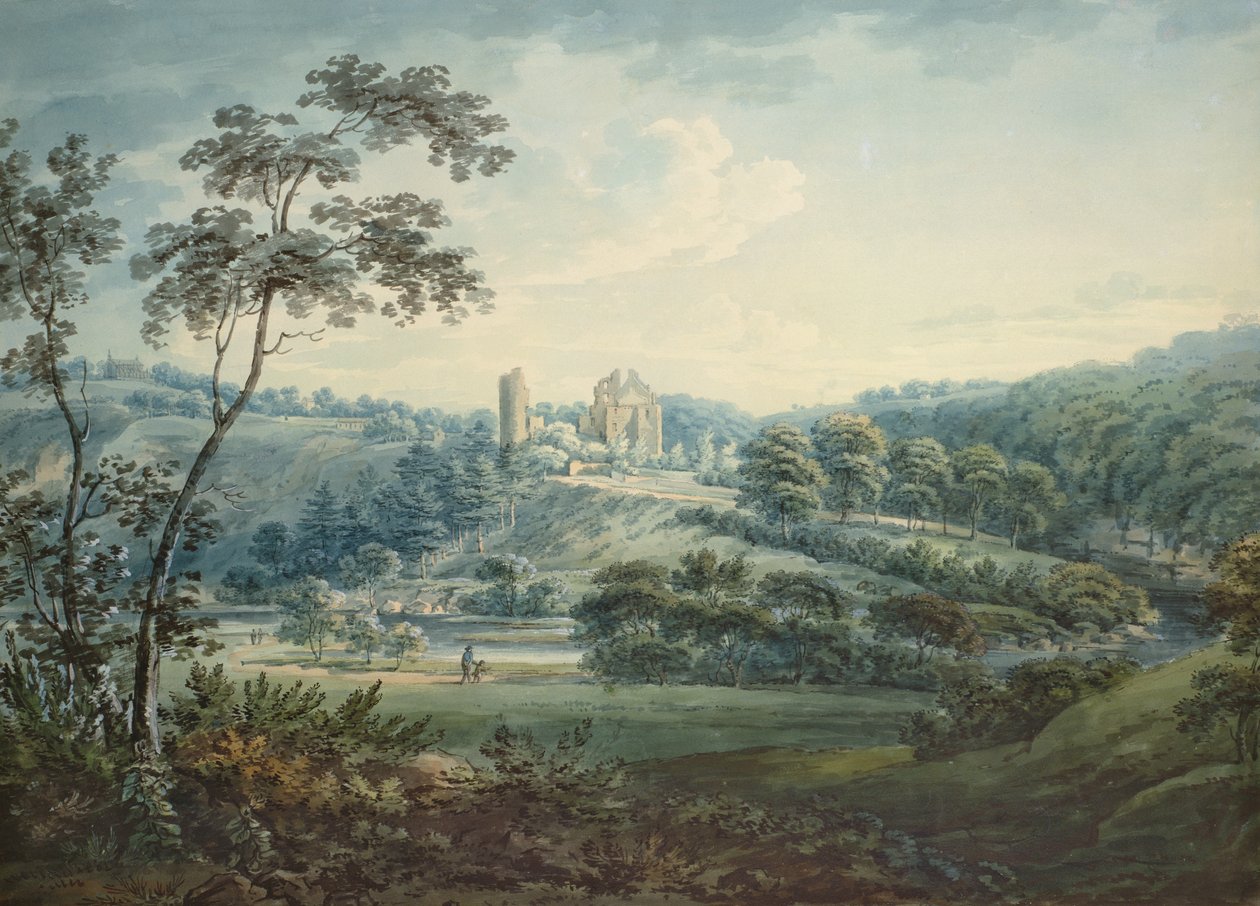 Zamek Rosslyn, Midlothian autorstwa Hugh William Williams