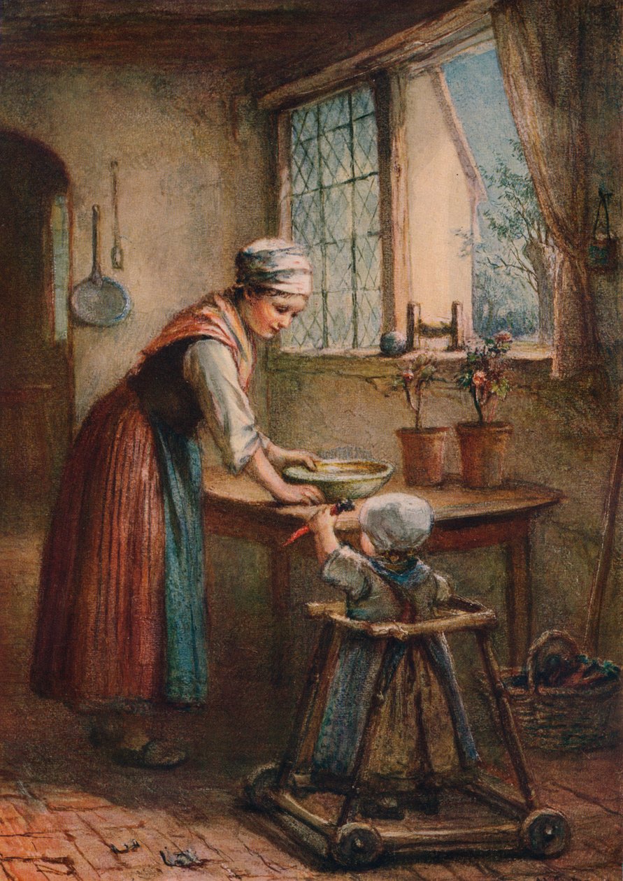 Młoda Matka, ok. 1887 r. autorstwa Hugh Carter