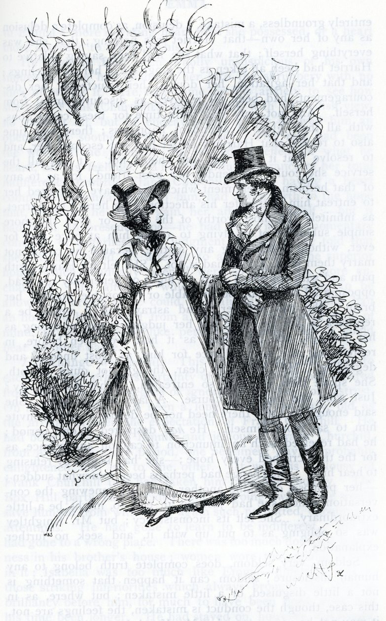 „Emma i pan Knightley” (ilustracja) autorstwa Hugh Thomson