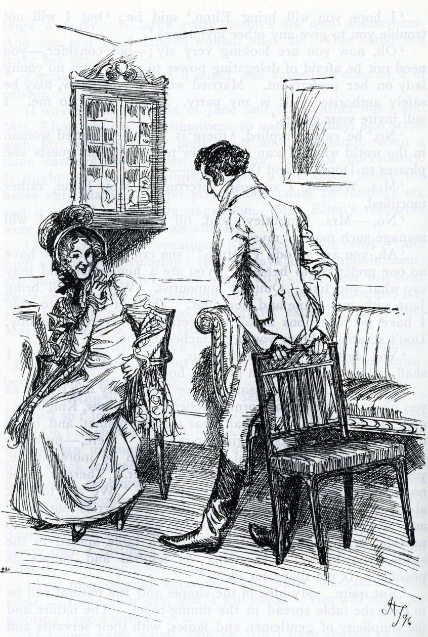 „Emma i pan Knightley” (ilustracja) autorstwa Hugh Thomson