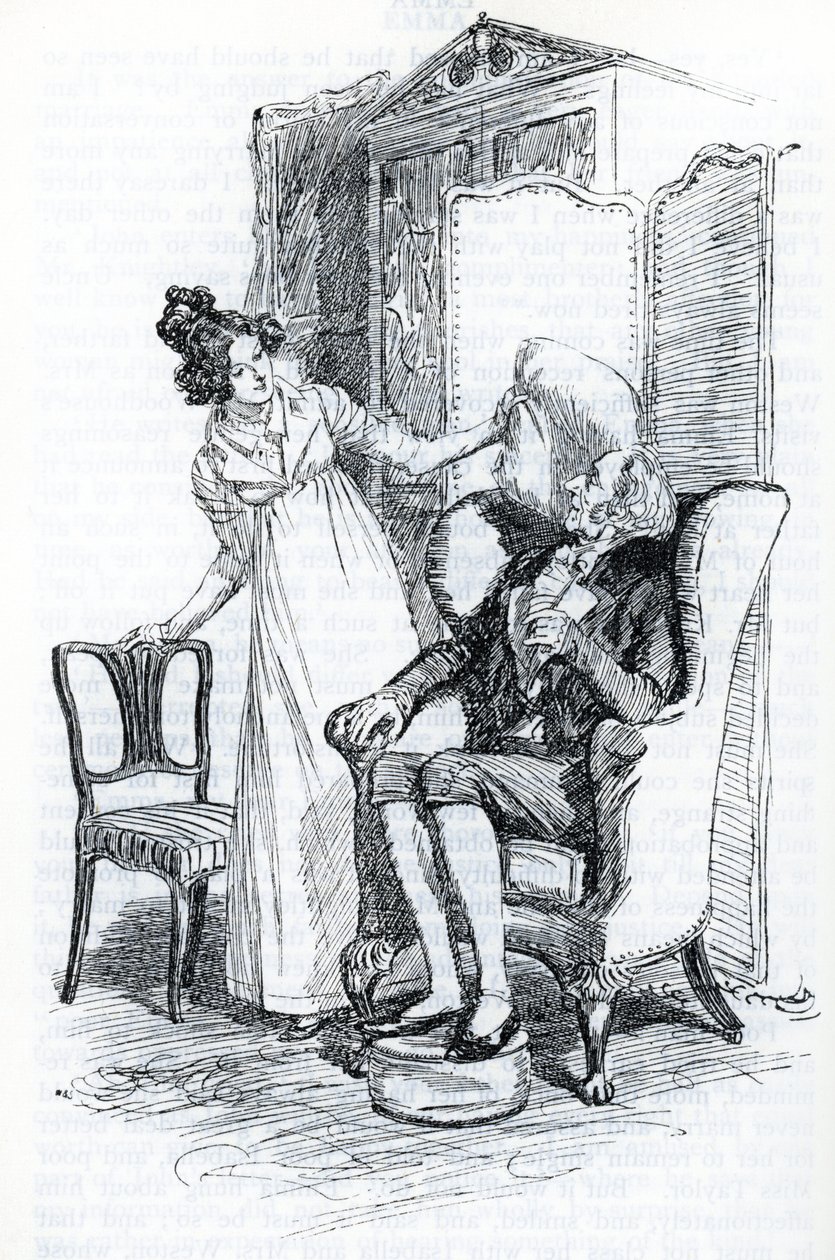 „Emma i pan Knightley” (ilustracja) autorstwa Hugh Thomson