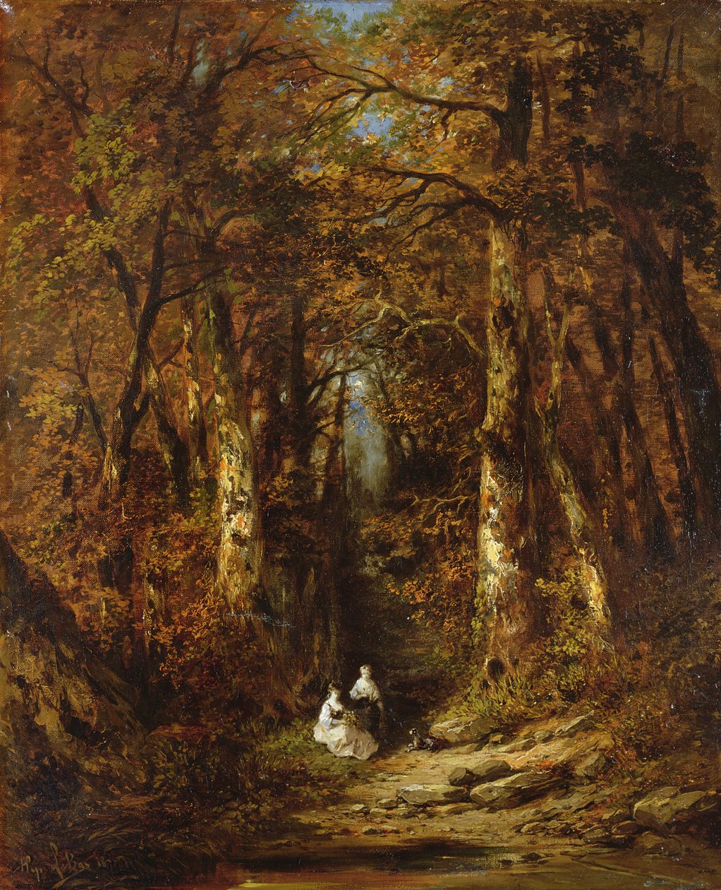 W lesie, 1871 autorstwa Hugo Le Bas