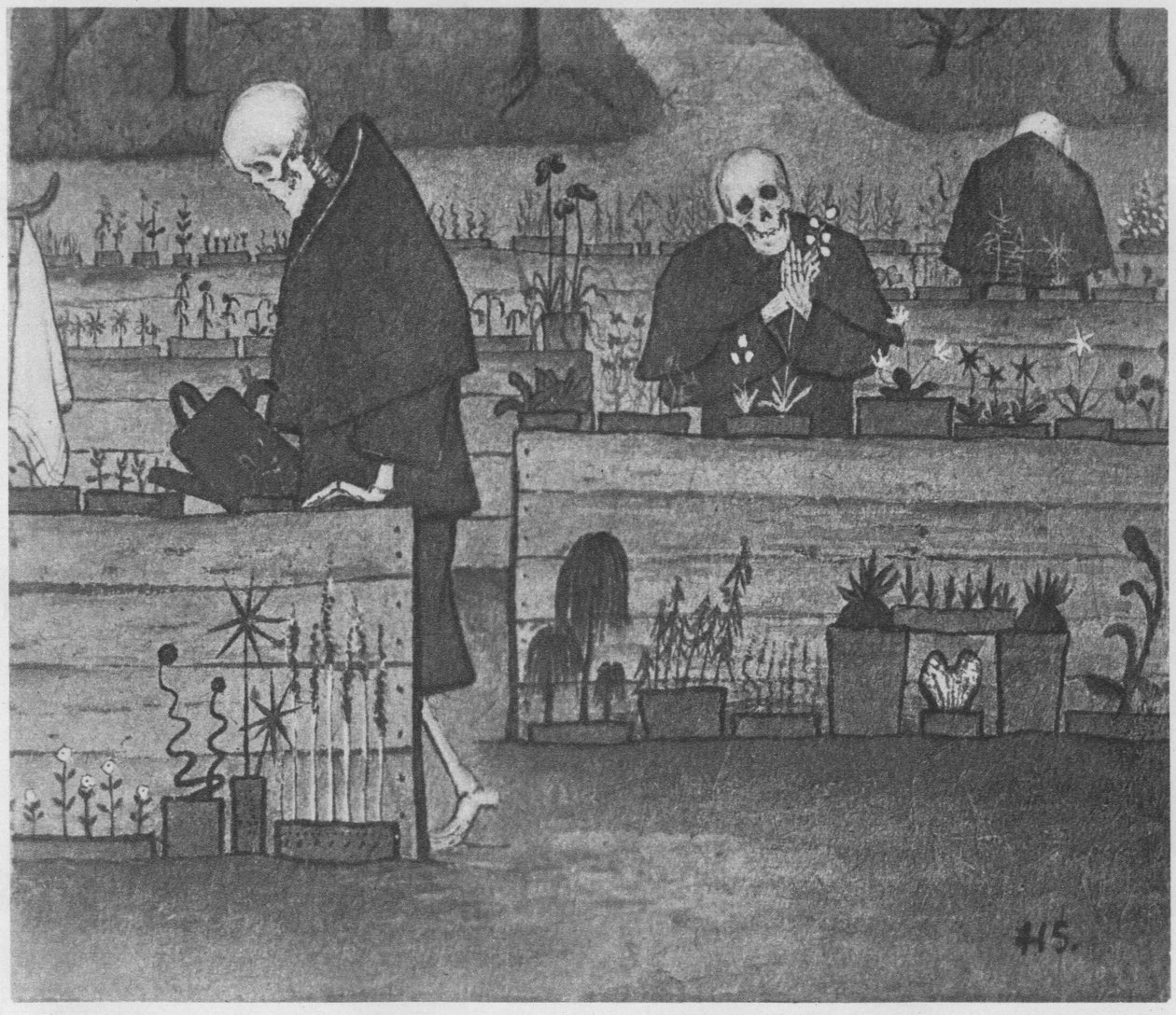  Ogród śmierci. Opis według źródeł autorstwa Hugo Simberg