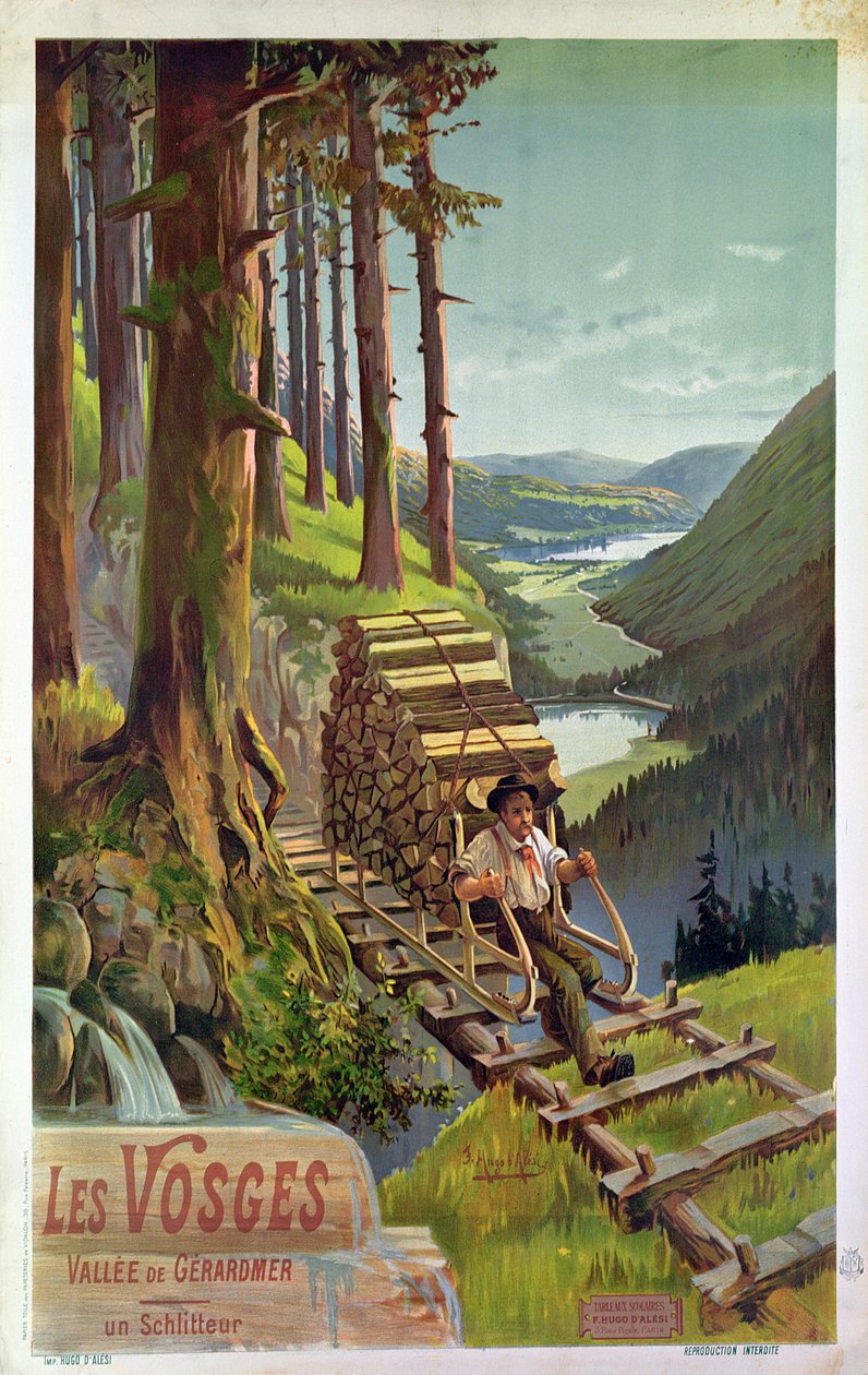 Plakat reklamowy Wogezów, 1900 r. autorstwa Hugo d