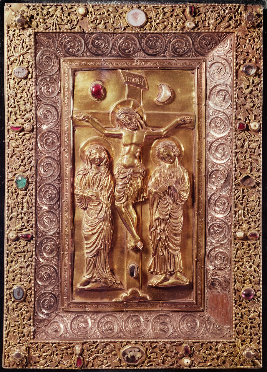 Kalwaria, ok. 1228 (srebro i granat) autorstwa Hugo d Oignies